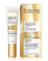EVELINE Крем для контура глаз GOLD LIFT EXPERT эксклюзивный золотой против морщин 15мл 