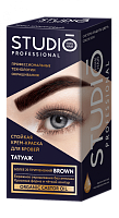 STUDIO PROFESSIONAL Краска для бровей с эффектом татуажа "Тёмно-коричневый"