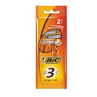 BIC Станки одноразовые BIC 3 Sensitive (2 шт) с тремя лезвиями