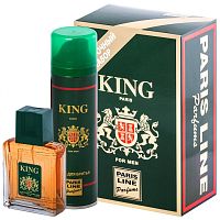 PARIS LINE PARFUMS НАБОР МУЖСКОЙ KING/КИНГ туалетная вода 100мл+пена для бритья 200мл